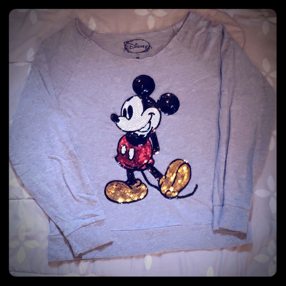 Mickey Sequin longsleeve louge shirt